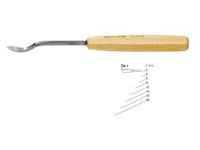 PFEIL HOLZBEITEL ABGEKRÃPFTE FORM 2A r 2MM RECHTS 1