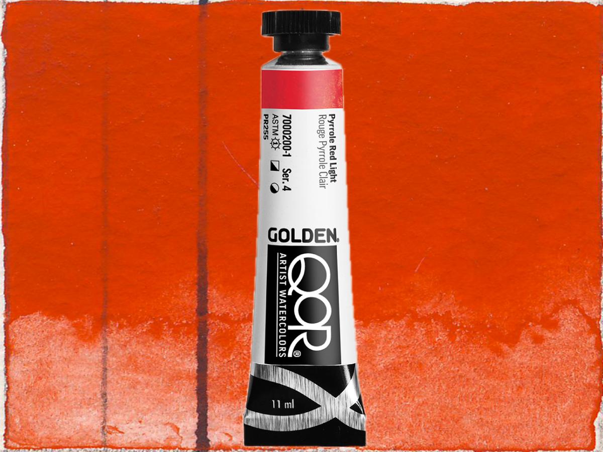 GOLDEN QOR WATERCOLOR 11ML SERIE 4 PYRROLE RED LIGHT 200 1