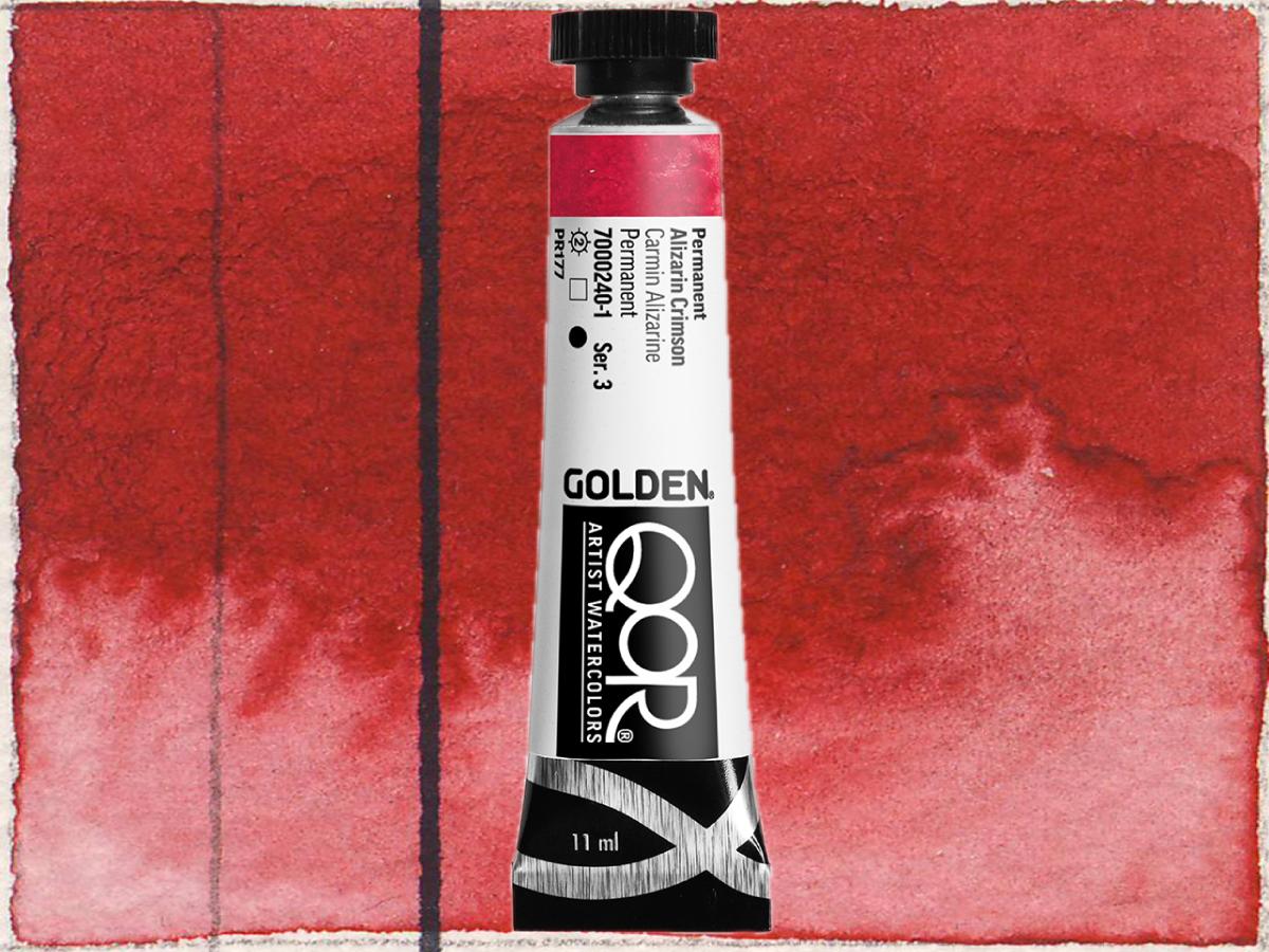GOLDEN QOR WATERCOLOR 11ML SERIE 3 PERMANENT ALIZARIN CRIMSON 240 1