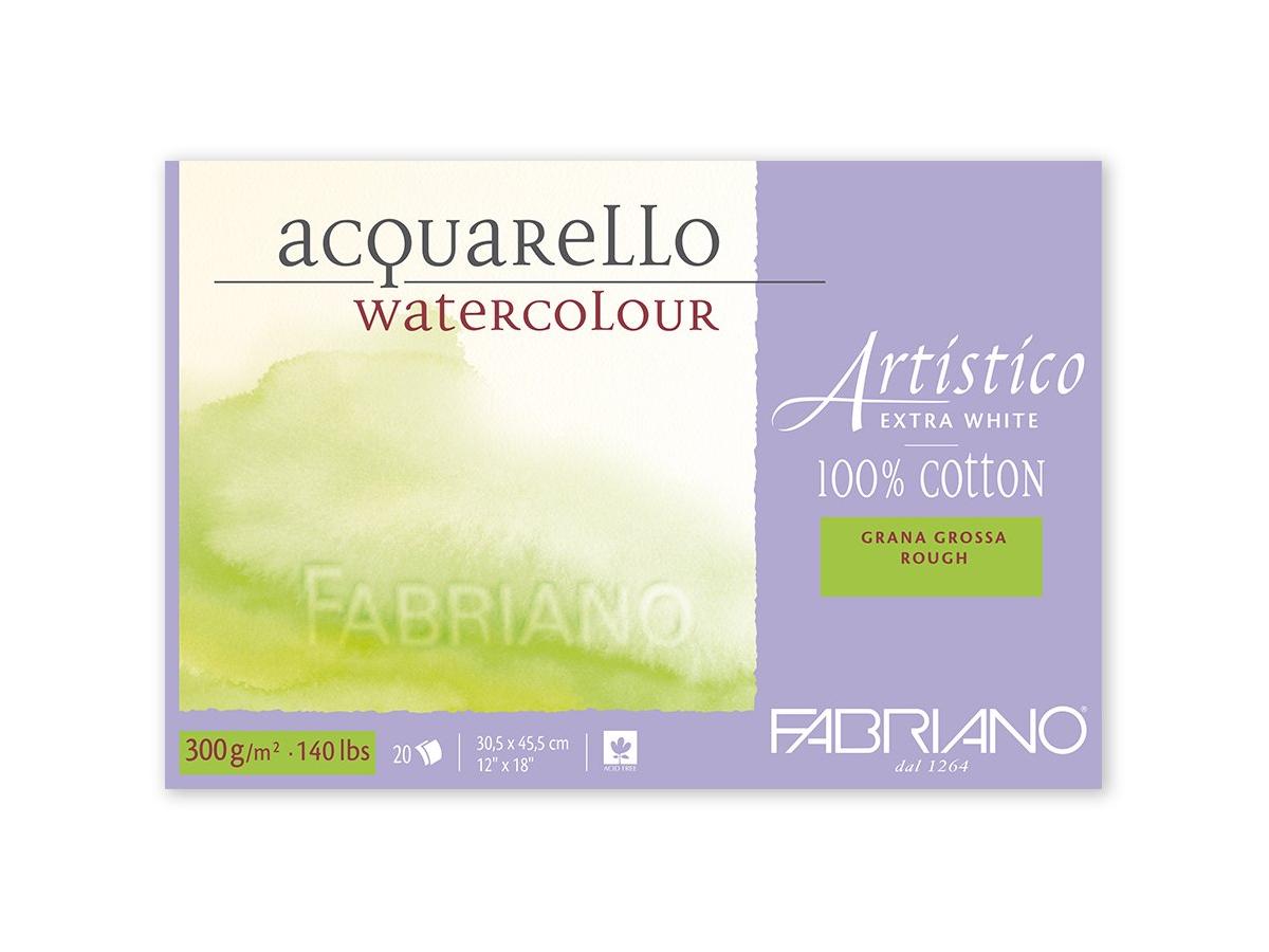 FABRIANO ARTISTICO AQUARELBLOK 30,5X45,5CM 300GRAM GG EXTRA WHITE 1