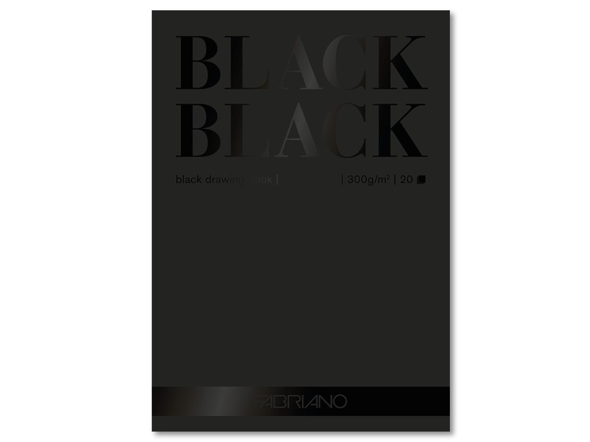 FABRIANO BLACK BLACK BLOCK A4 300GR. SCHWARZES PAPIER 1