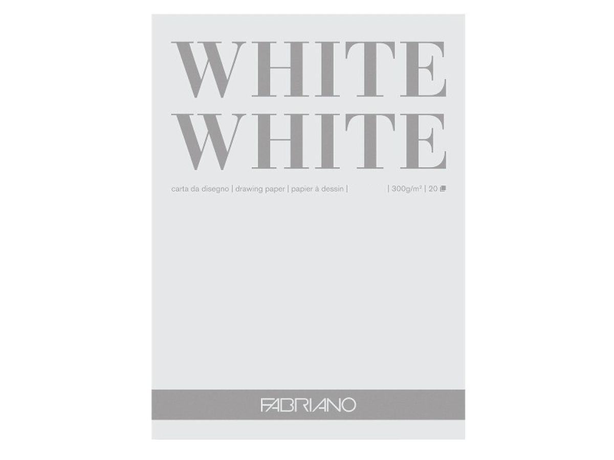 FABRIANO WHITE WHITE BLOCK 20x20CM 300GR. WEISSES PAPIER 1