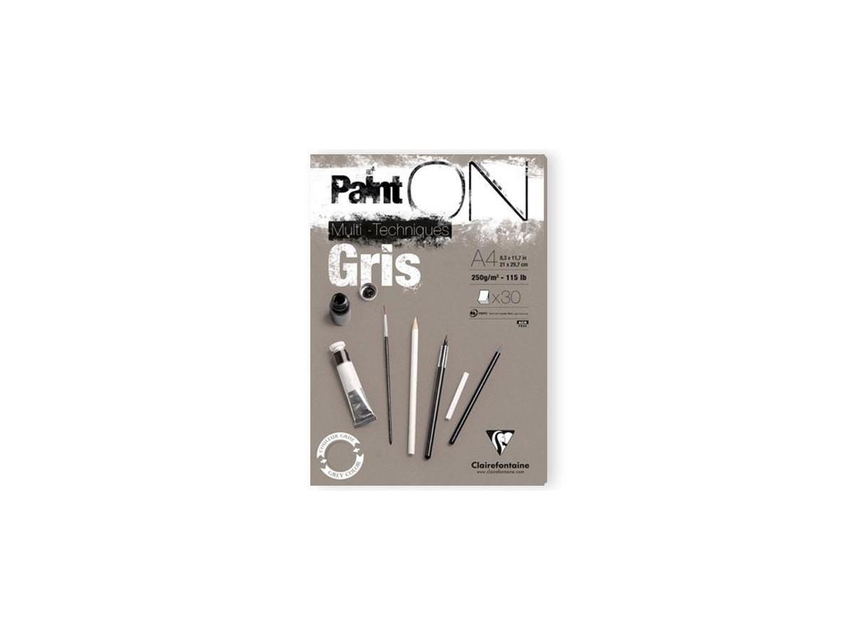CLAIREFONTAINE PAINT-ON A3 GRAU 250GR BLOCK 30BL 1