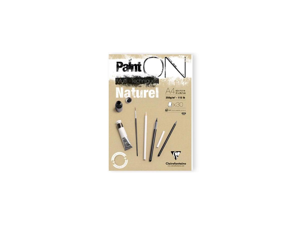 CLAIREFONTAINE PAINT-ON A5 NATURAL 250GR BLOCK 30BL 1