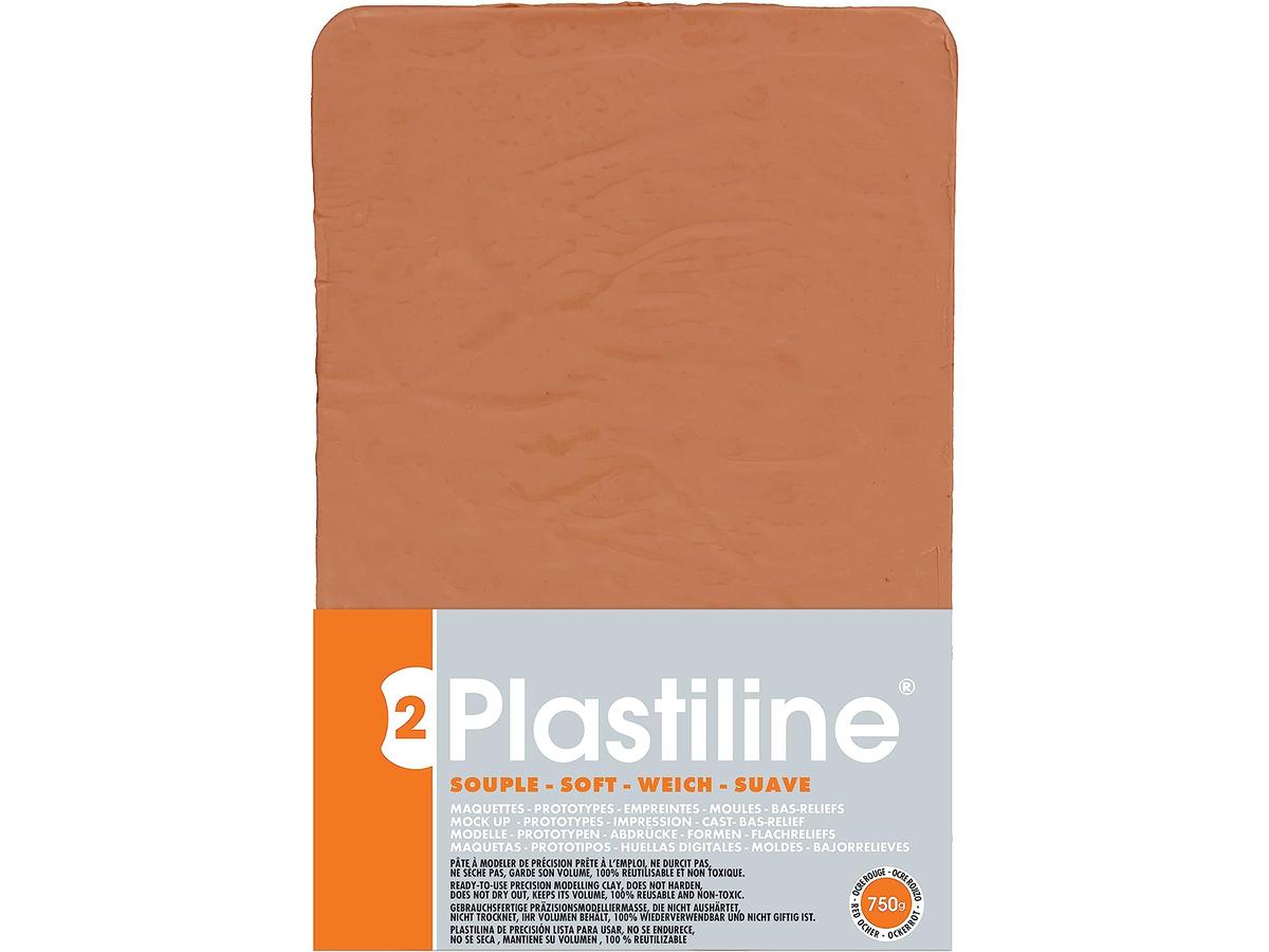 PLASTILINE OCKER ROT HÄRTE 50 750 GRAMM 1