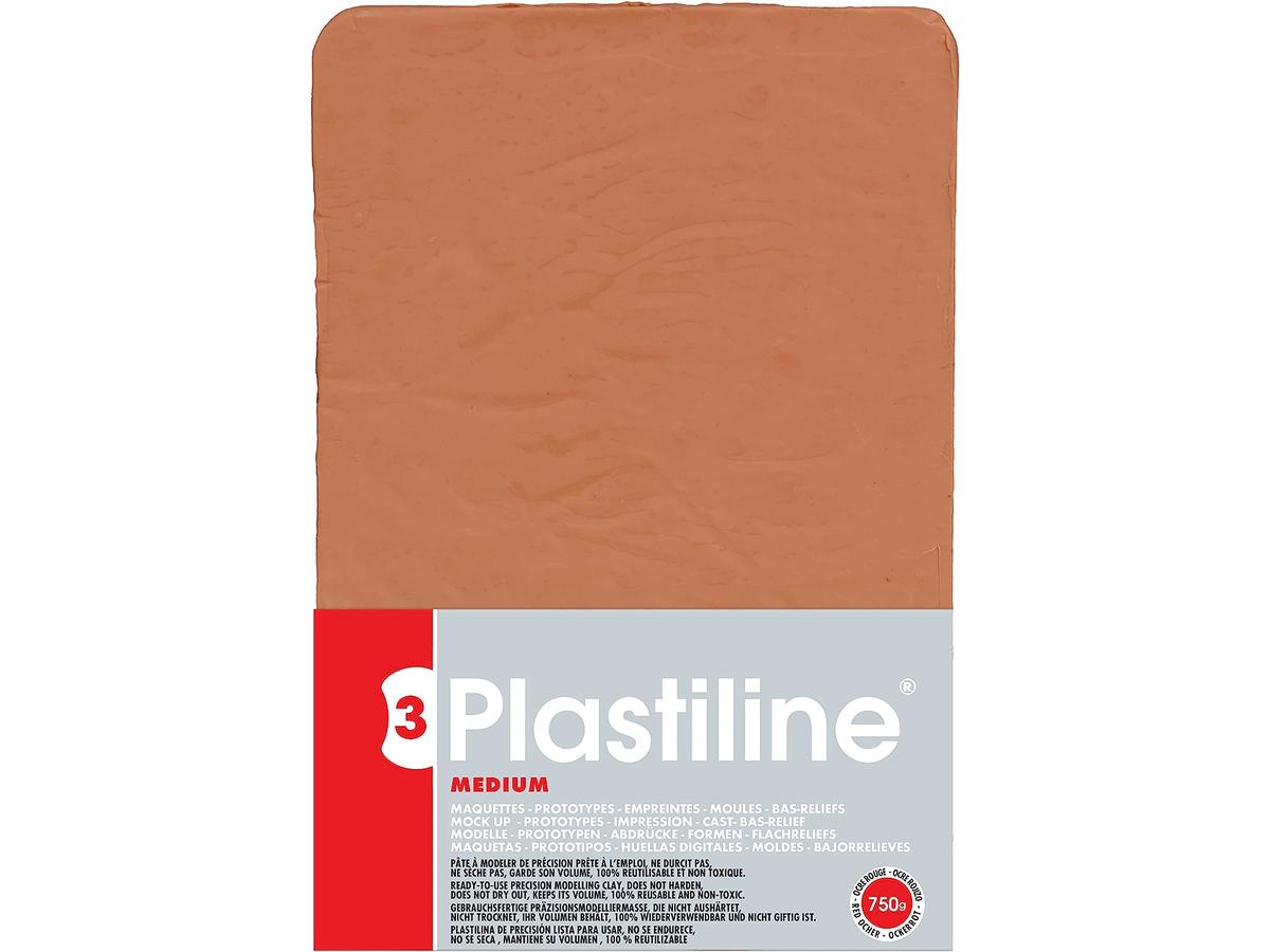 PLASTILINE OCKER ROT HÄRTE 55 750 GRAMM 1