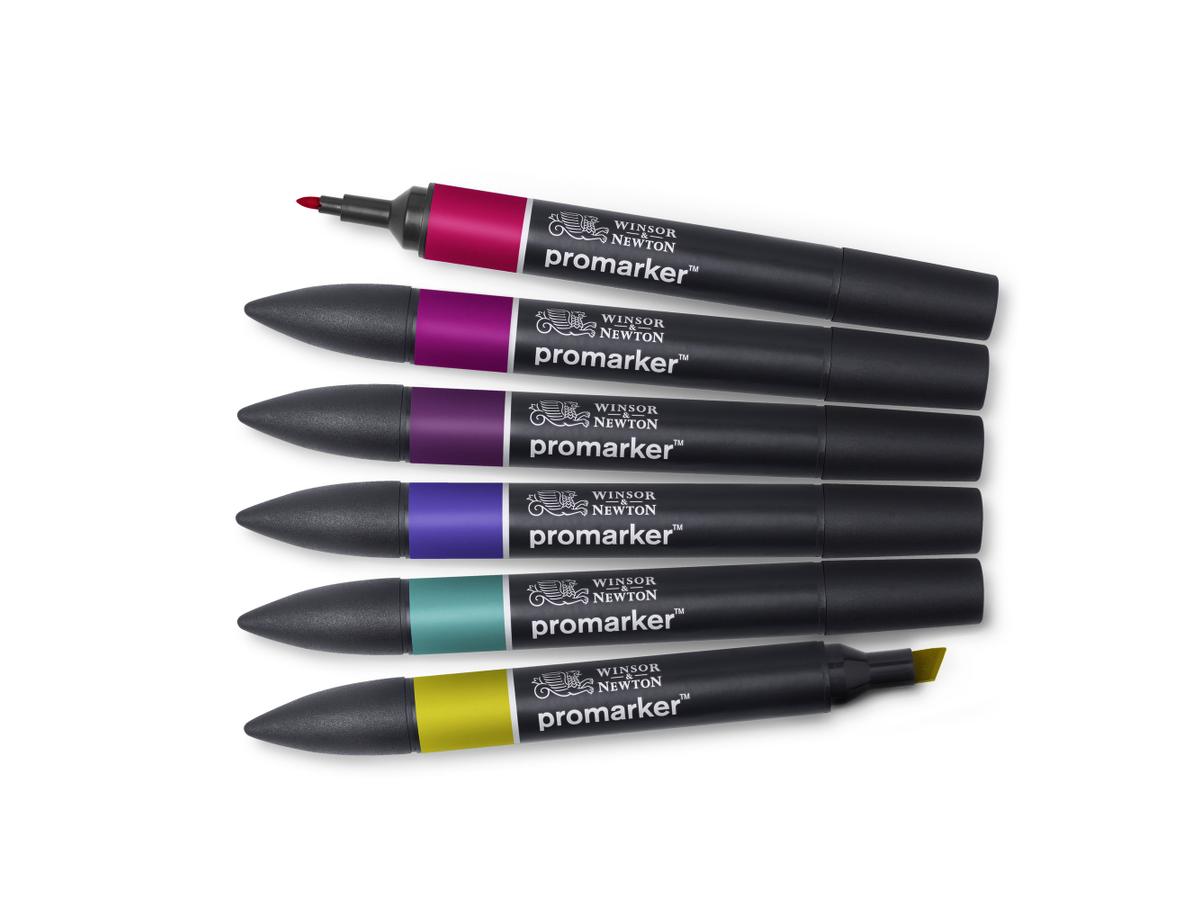 WINSOR & NEWTON PROMARKER SET RICH TONES 6X 1