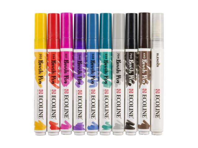 TALENS ECOLINE BRUSH PEN MARKER SET 10X HANDLETTERING 1