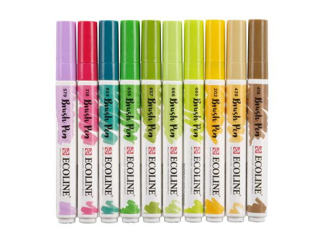 TALENS ECOLINE® BRUSH PEN MARKER SET 10X BOTANISCH 1