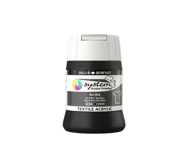 SYSTEM 3 SIEBDRUCKFARBE TEXTIL 250ML 036 MARS BLACK 1