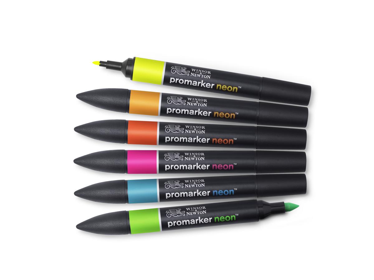WINSOR & NEWTON PROMARKER SET NEON 6X 1