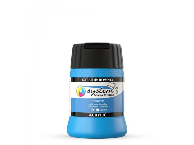 SYSTEM 3 SIEBDRUCKFARBE 250ML 120 PROCESS CYAN 1