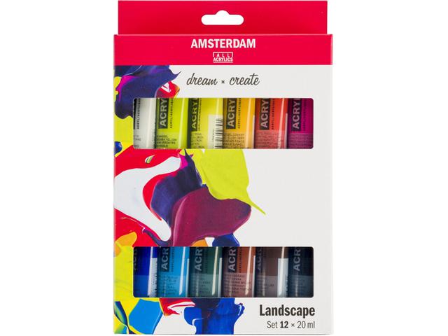 AMSTERDAM STANDARD SERIES ACRYLFARBEN SET 12 X 20ML LANDSCHAFT 1