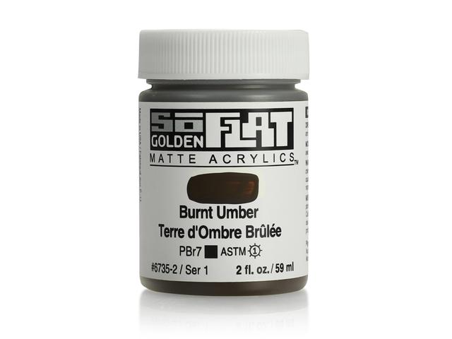 GOLDEN SOFLAT ACRYLIC 59ML 6735 BURNT UMBER 1