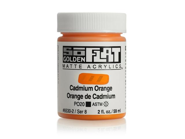GOLDEN SOFLAT ACRYLIC 59ML 6530 CADMIUM ORANGE 1