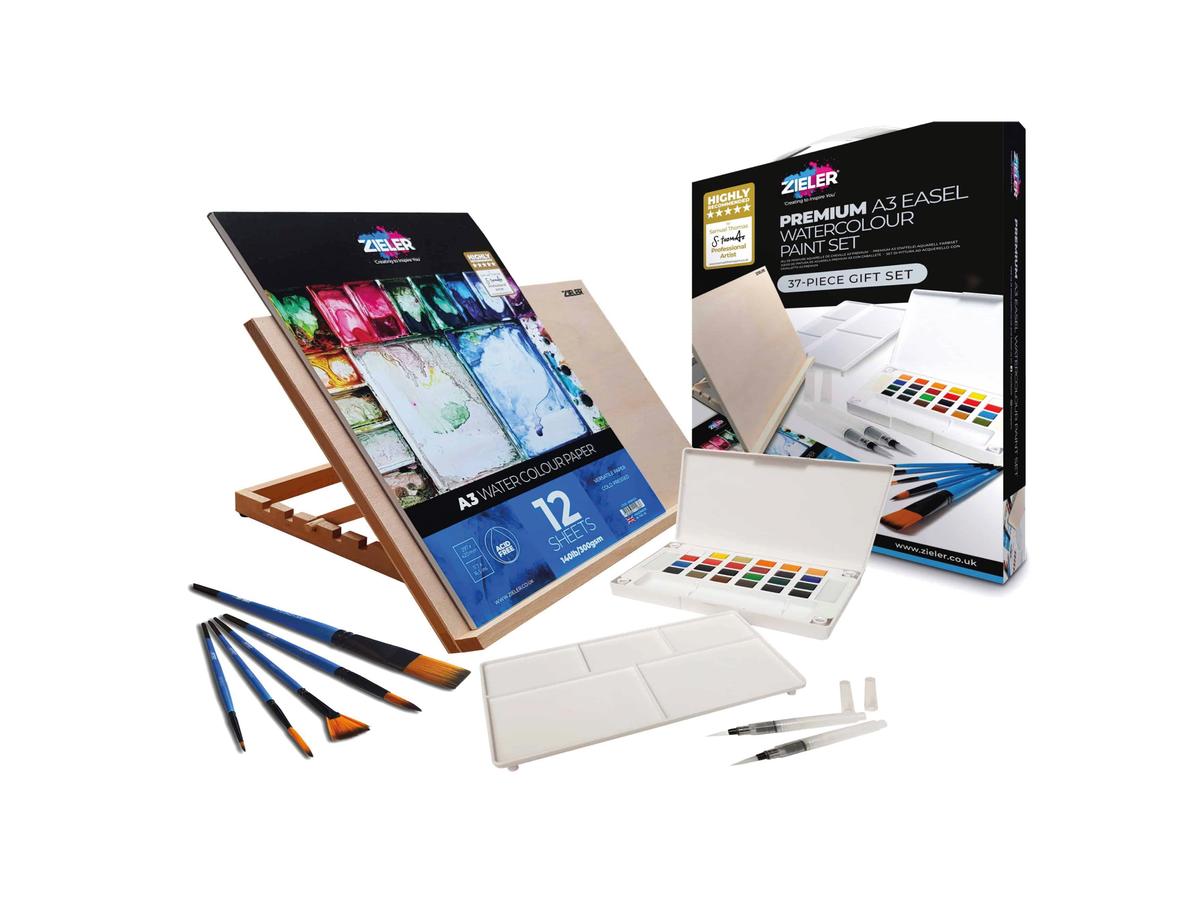 ZIELER A3 WASSERFARBEN SET MIT WORKSTATION 1