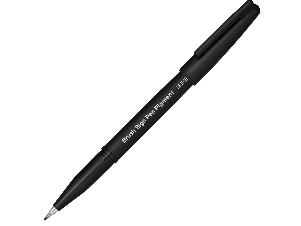PENTEL BRUSH SIGN PEN PIGMENT SESP15-SPX SEPIA 1