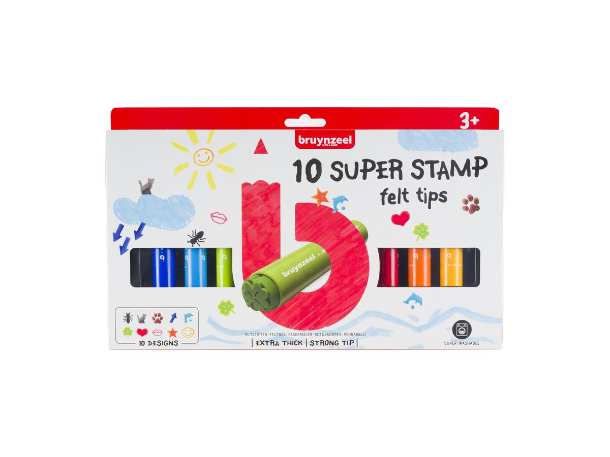 BRUYNZEEL KIDS MEGA STEMPELSTIFTEN SET 10 STUKS 1