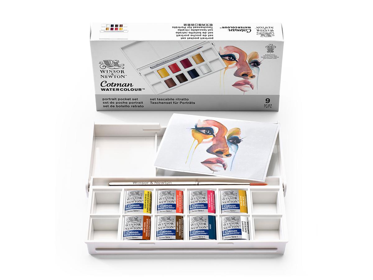 WINSOR & NEWTON COTMAN AQUARELL SET PORTRAIT 8X1/2 NAPF 1