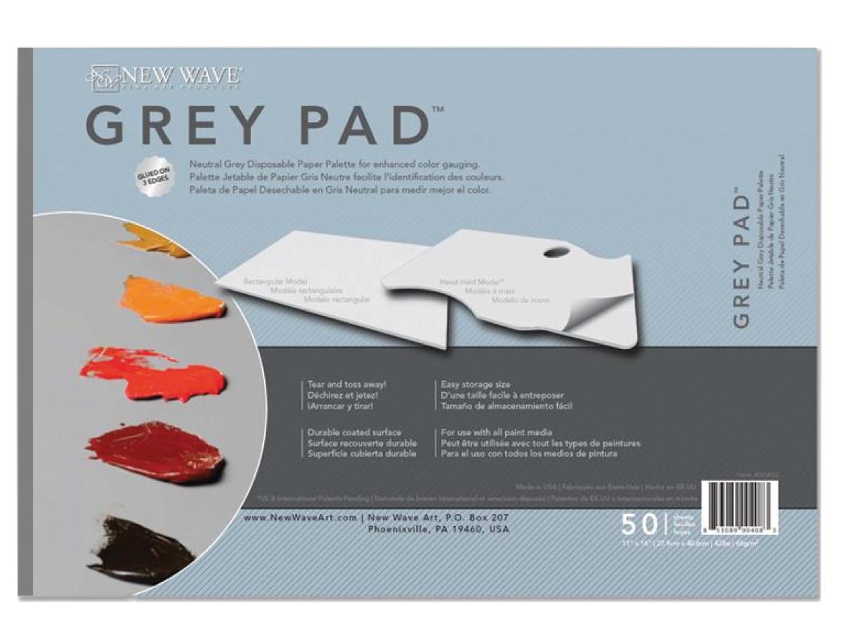 NEW WAVE GREY PAD ABREISSPALETTE 27,9 X 40,6 CM RECHTECKIG 50 BL 1