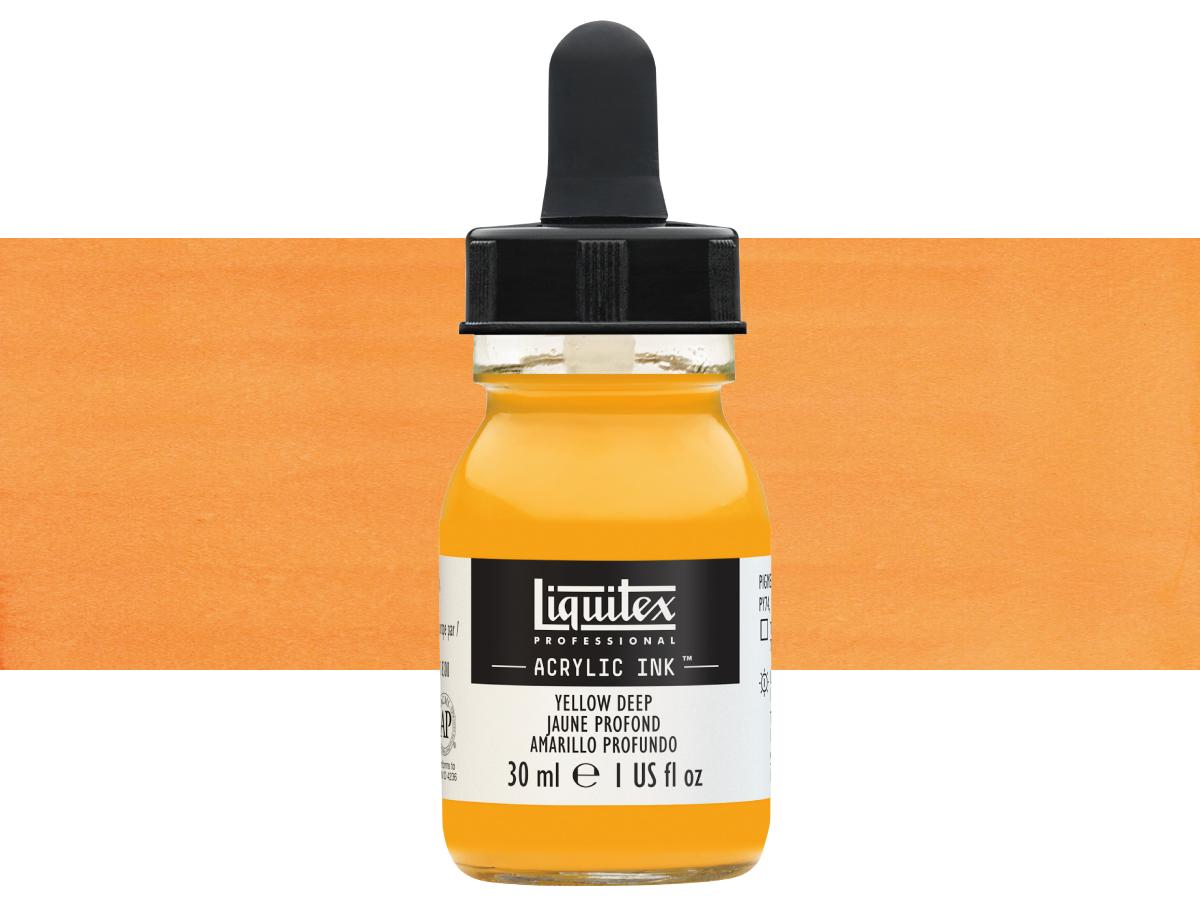 LIQUITEX ARTIST ACRYLIC INK 30ML 295 YELLOW DEEP 1