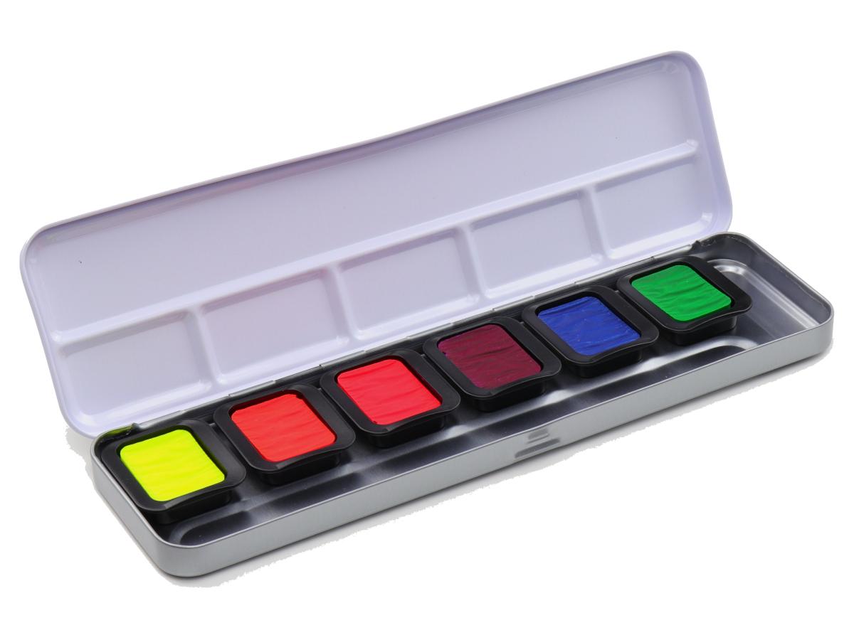FINETEC WASSERFARBEN SET NEON 6X 1