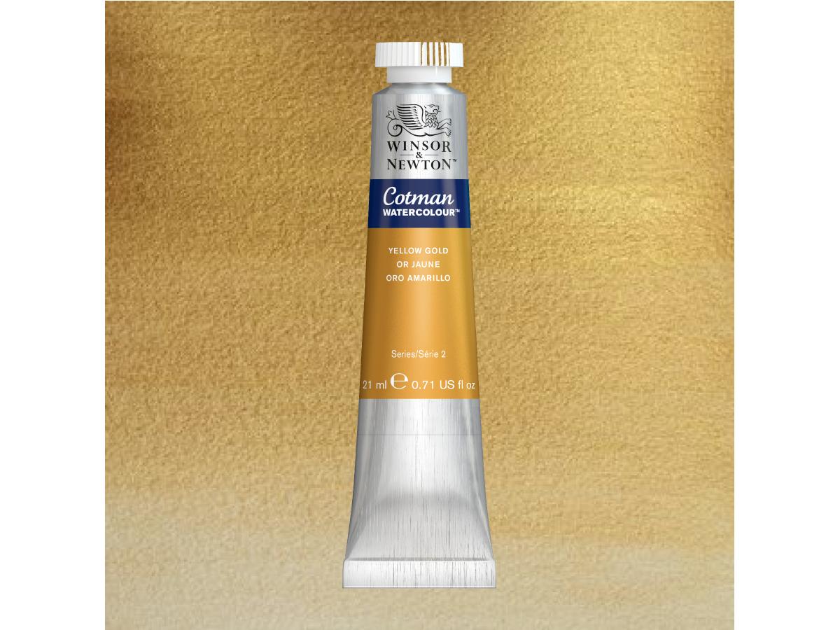 WINSOR & NEWTON COTMAN METALLIC AQUARELL 21ML 088 GELB GOLD 1