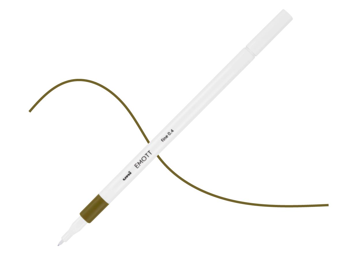 UNI-BALL EMOTT FINELINER 19 DONKERGEEL 1