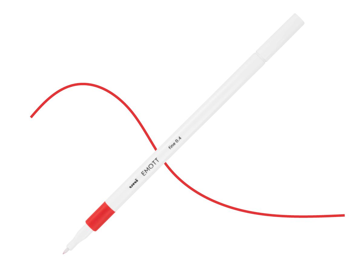 UNI-BALL EMOTT FINELINER 16 VERMILJOENROOD 1
