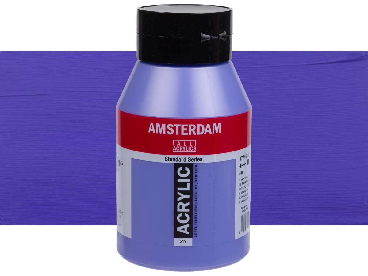 TALENS AMSTERDAM ACRYLVERF 1000ML 519 ULTRAMARIJN VIOLET LICHT 1