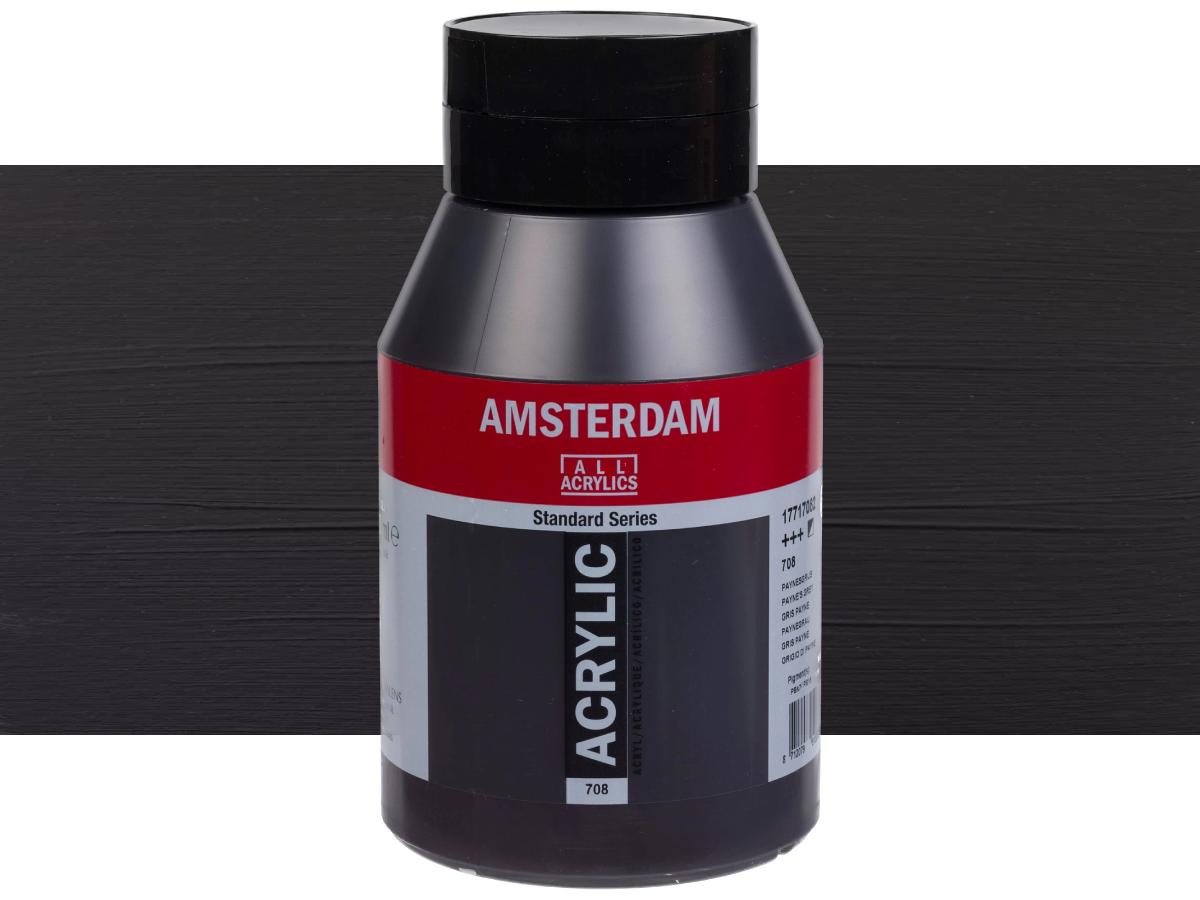 TALENS AMSTERDAM ACRYLVERF 1000ML 708 PAYNESGRIJS 1