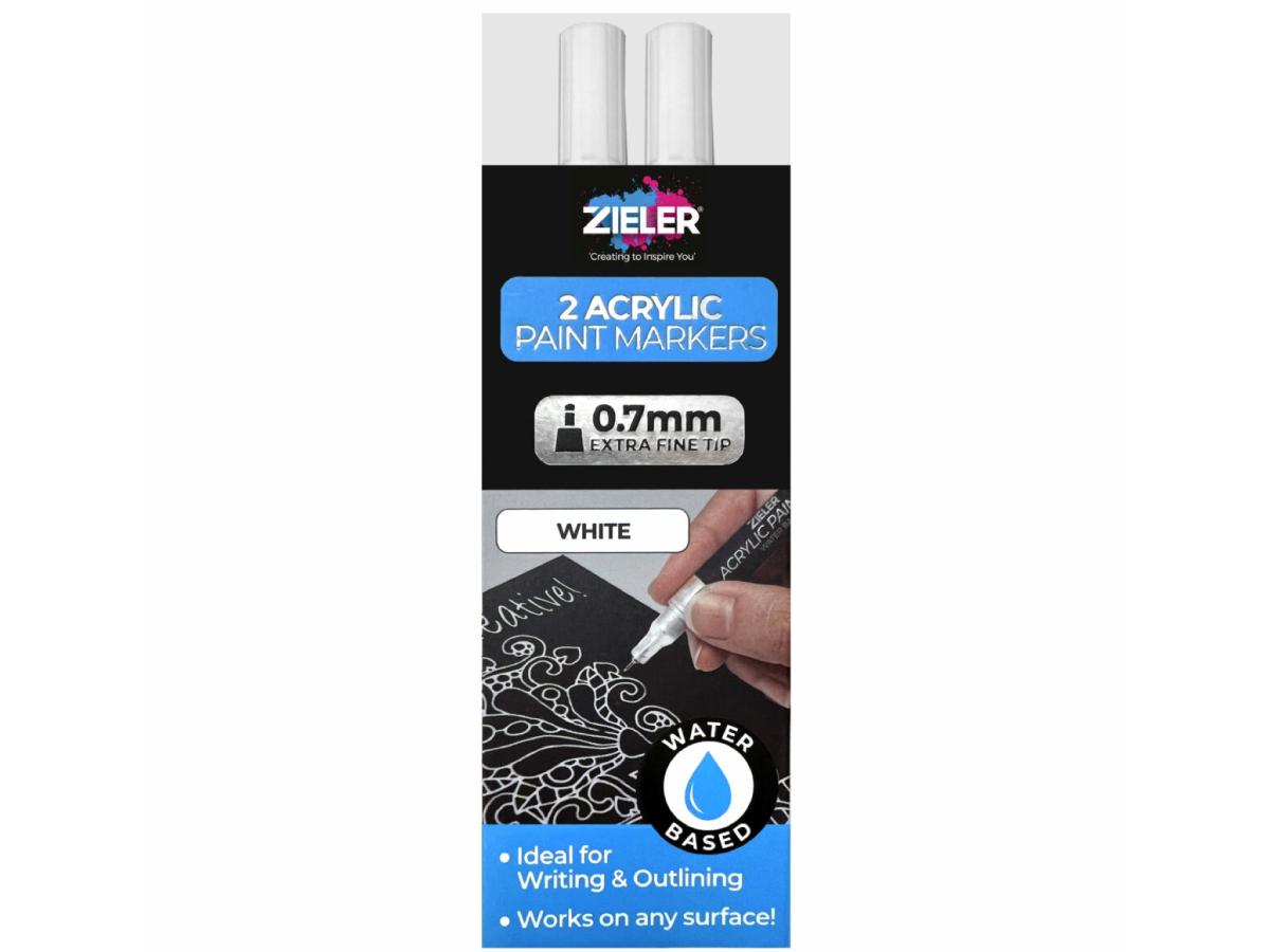ZIELER PAINT MARKER SET 0,7MM SPITZE WEISS 2 STÜCK 1
