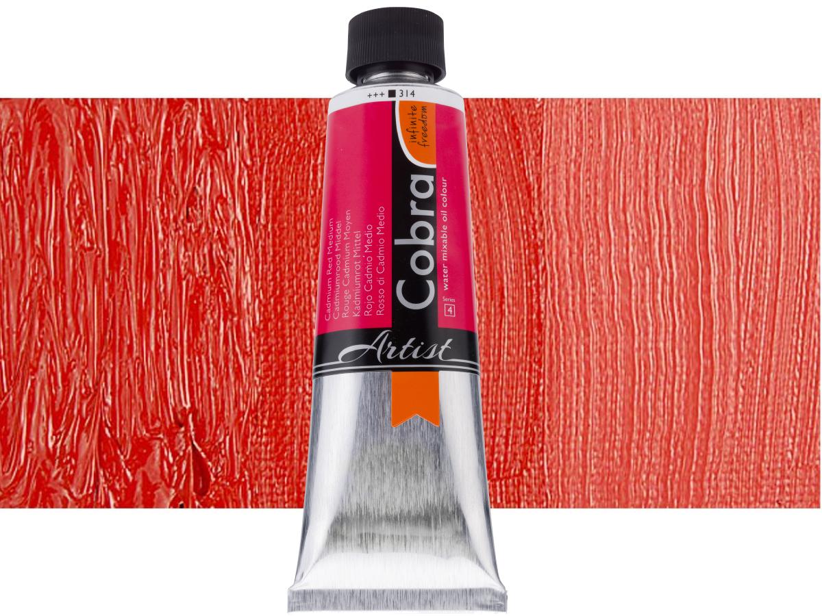 COBRA ARTIST WASSERVERMALBARE ÖLFARBE 150ML S4 314 KADMIUMROT MITTEL 1