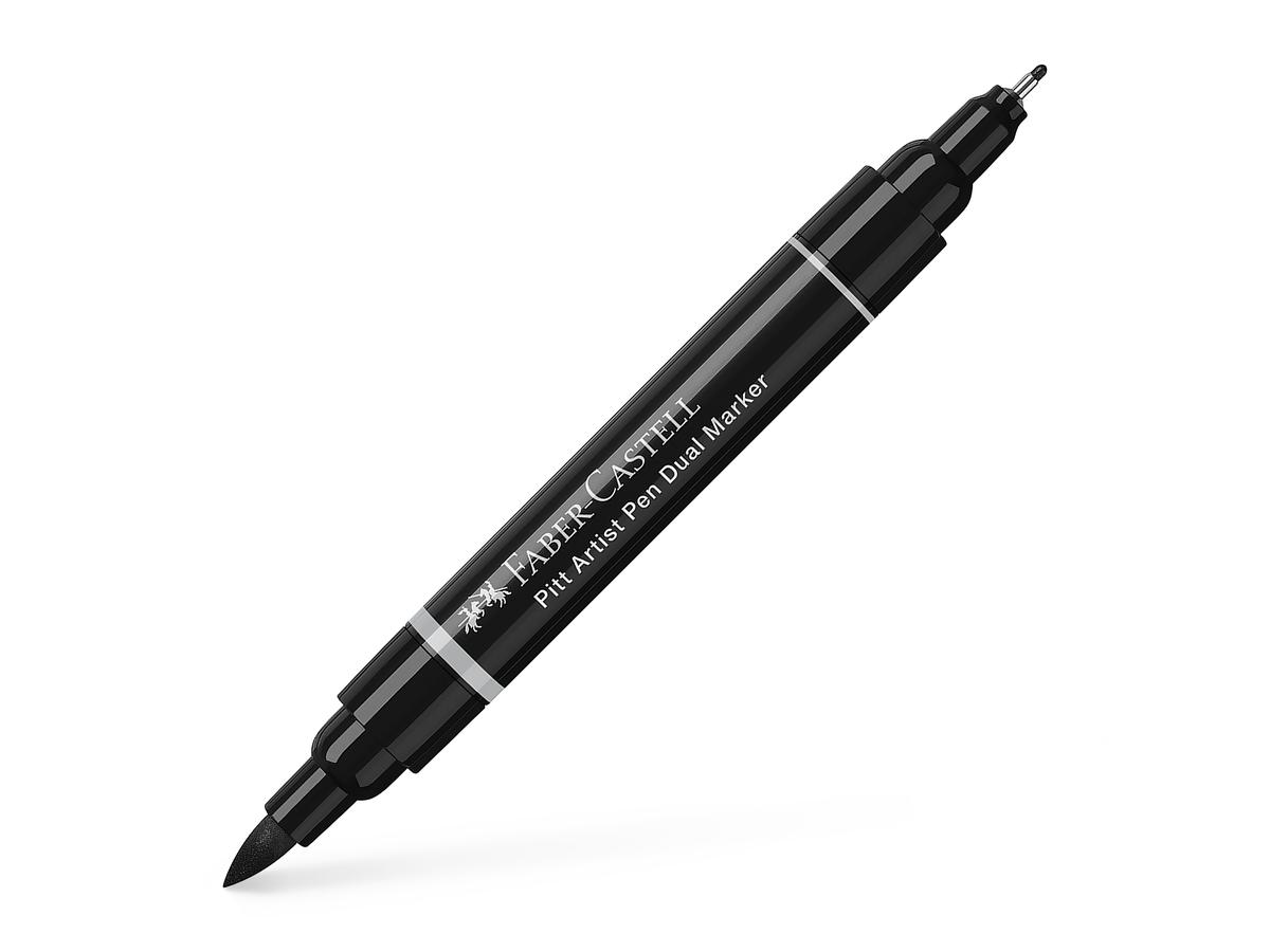 FABER-CASTELL PITT ARTIST PEN DUAL MARKER 199 SCHWARZ 1