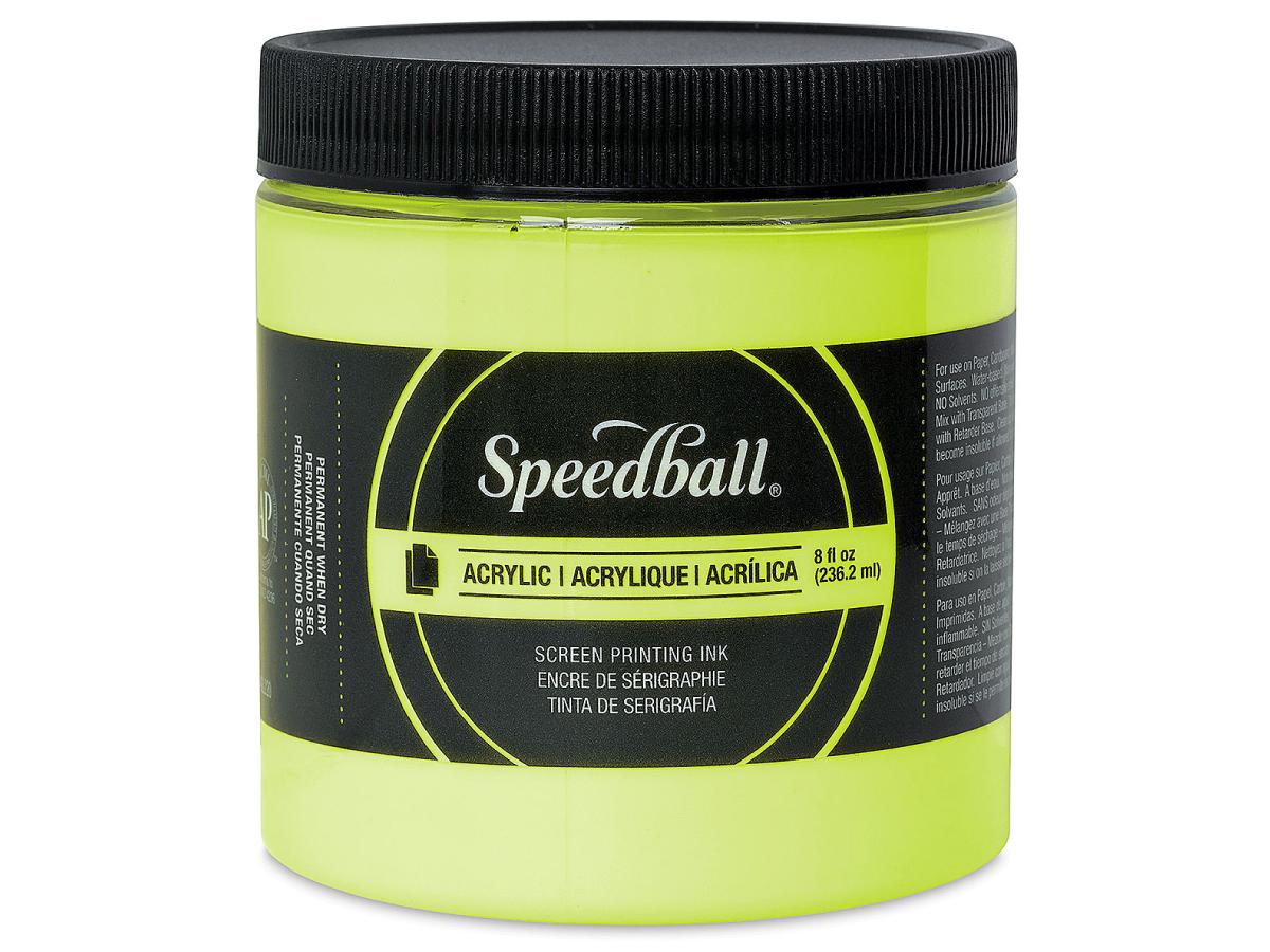 SPEEDBALL ACRYL SIEBDRUCKFARBE 237ML FLUORESCENT YELLOW 024 1