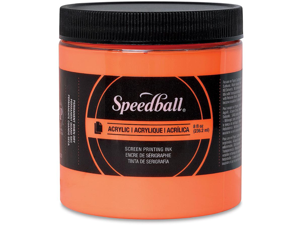 SPEEDBALL ACRYL SIEBDRUCKFARBE 237ML FLUORESCENT ORANGE 022 1