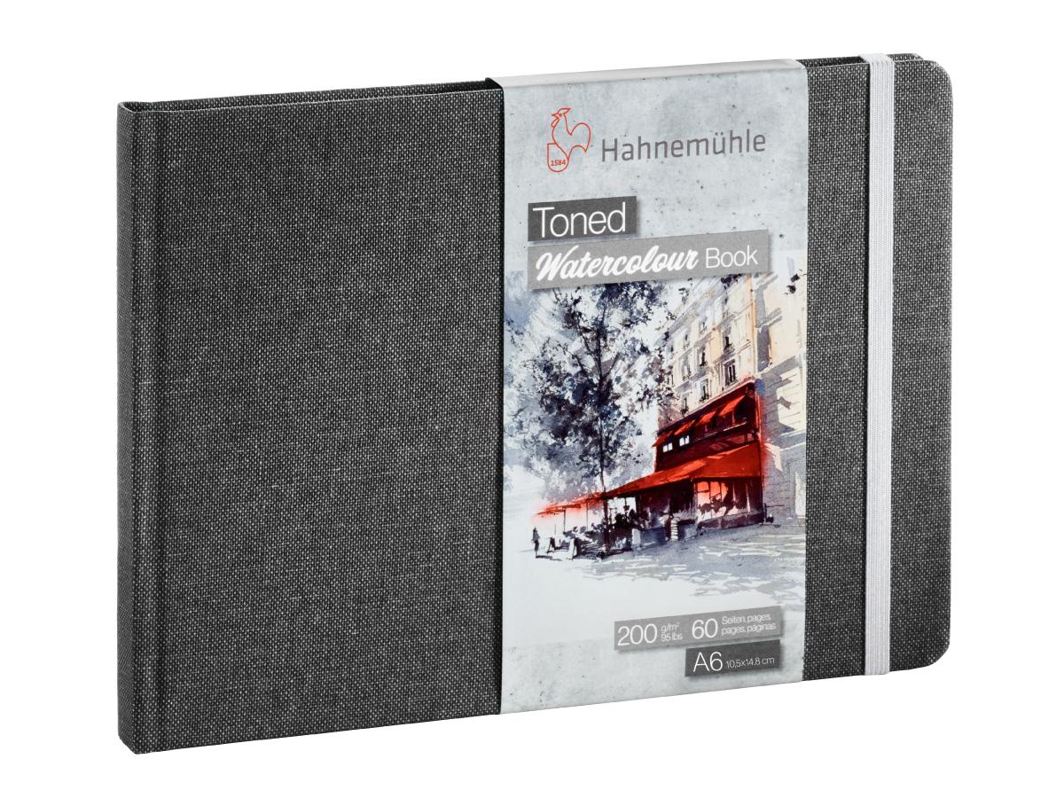 HAHNEMÜHLE TONED WATERCOLOUR BOOK A6 30 BLATT GRAU 1