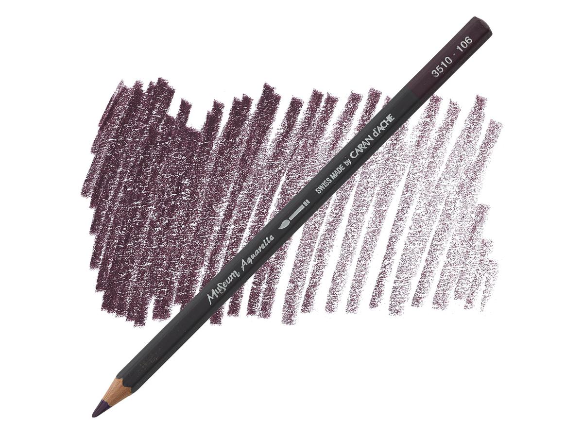 CARAN D'ACHE MUSEUM AQUARELLSTIFT 106 DUNKEL PFLAUMENROT
 1
