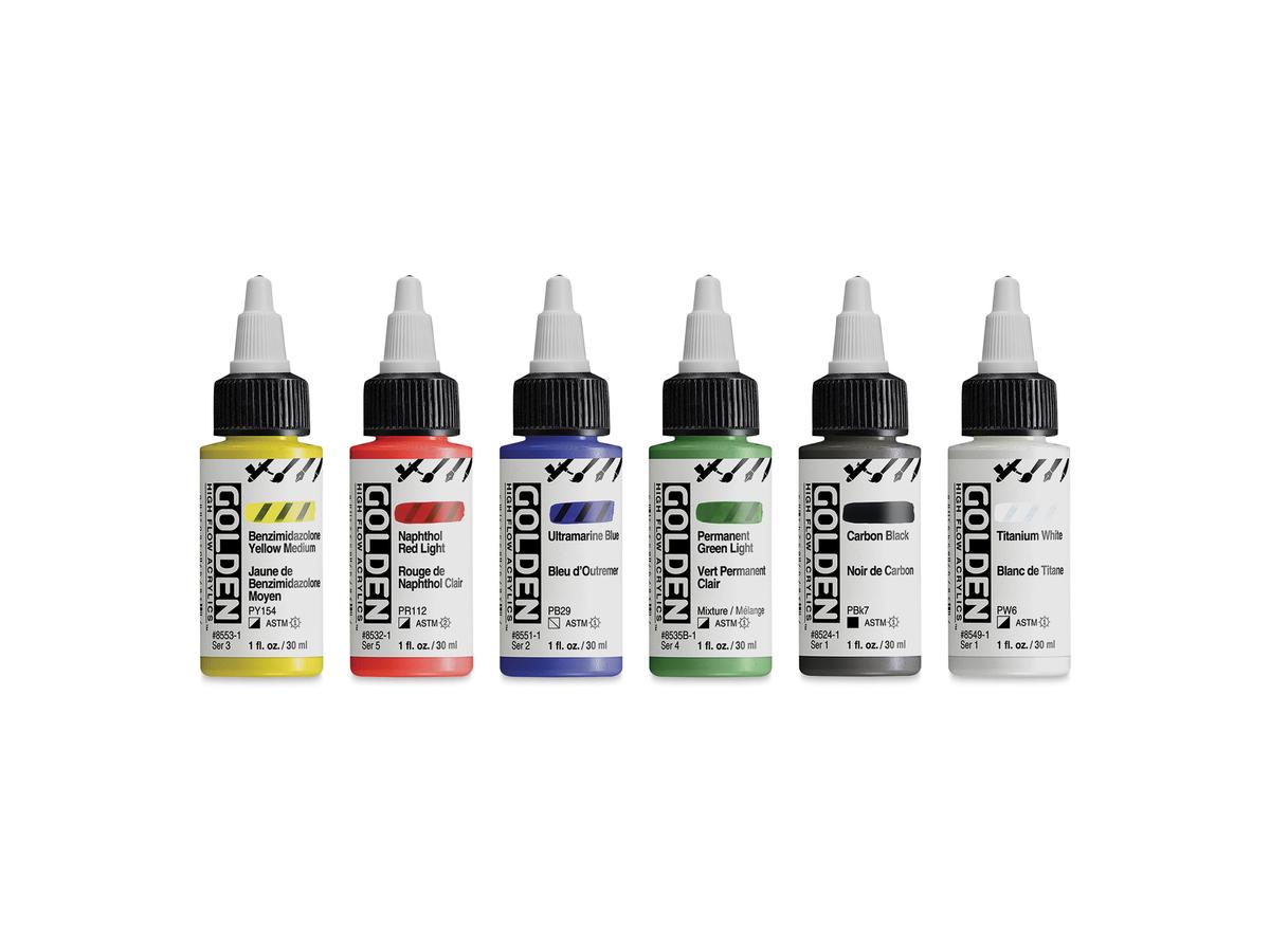 GOLDEN ACRYL HIGH FLOW INTRO SET 6X 30ML 1