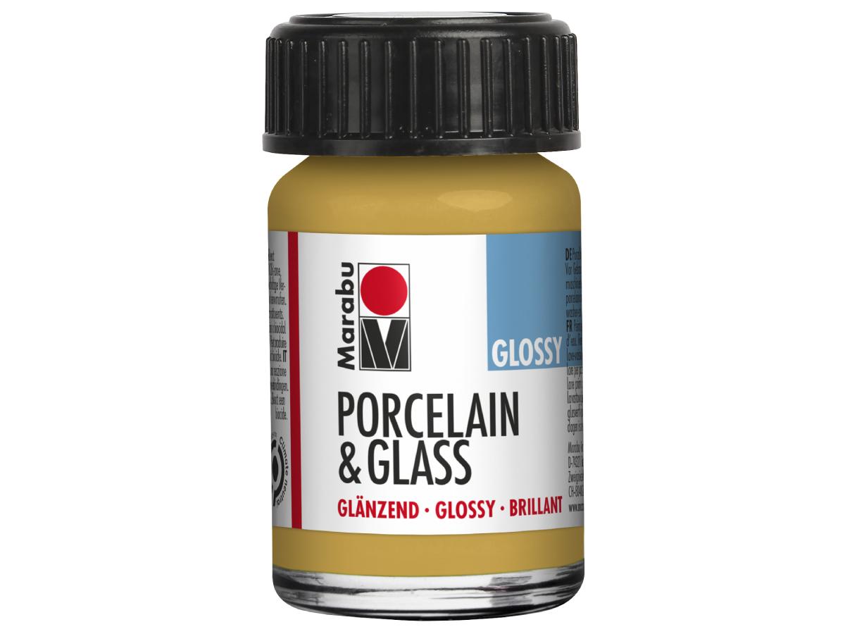 MARABU PORCELAIN GLASS GLOSSY METALLIC 15ML 784 GOLD 1