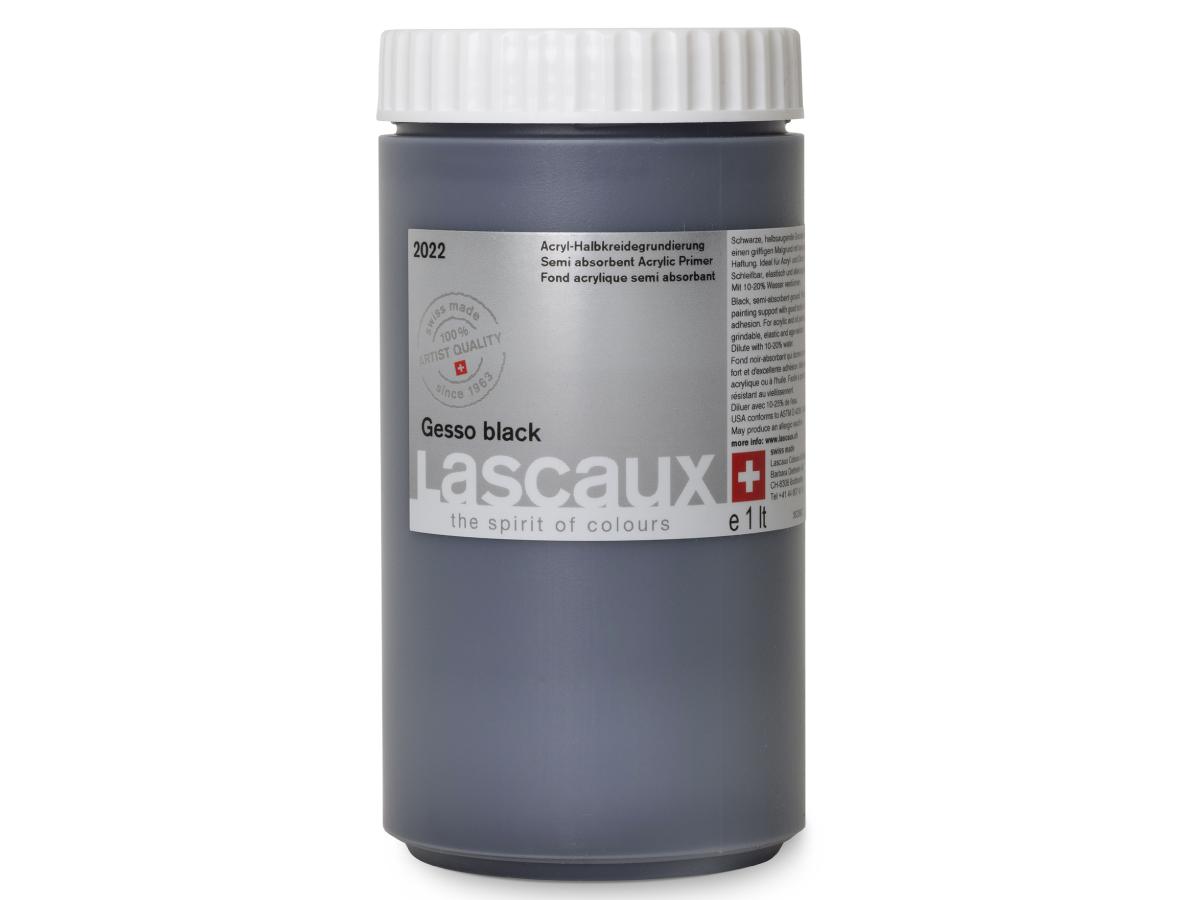 LASCAUX GESSO 2022 ZWART 1000ML 1
