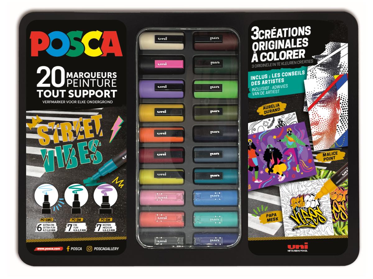UNI POSCA MARKER SET STREET VIBES 20-TEILIG IN DOSE 1