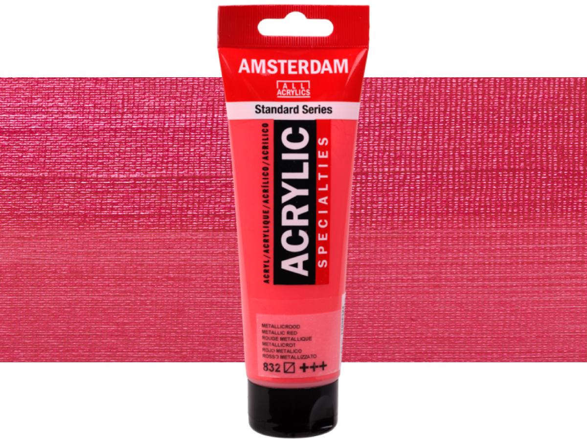 TALENS AMSTERDAM STANDARD ACRY 120ML 832 METALLISCH ROT 1