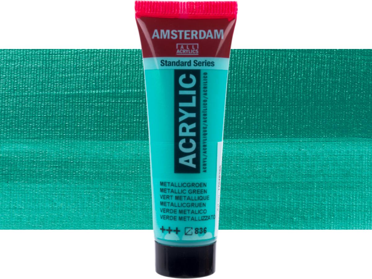 TALENS AMSTERDAM STANDARD ACRYL 20ML 836 METALLISCH GRÜN 1