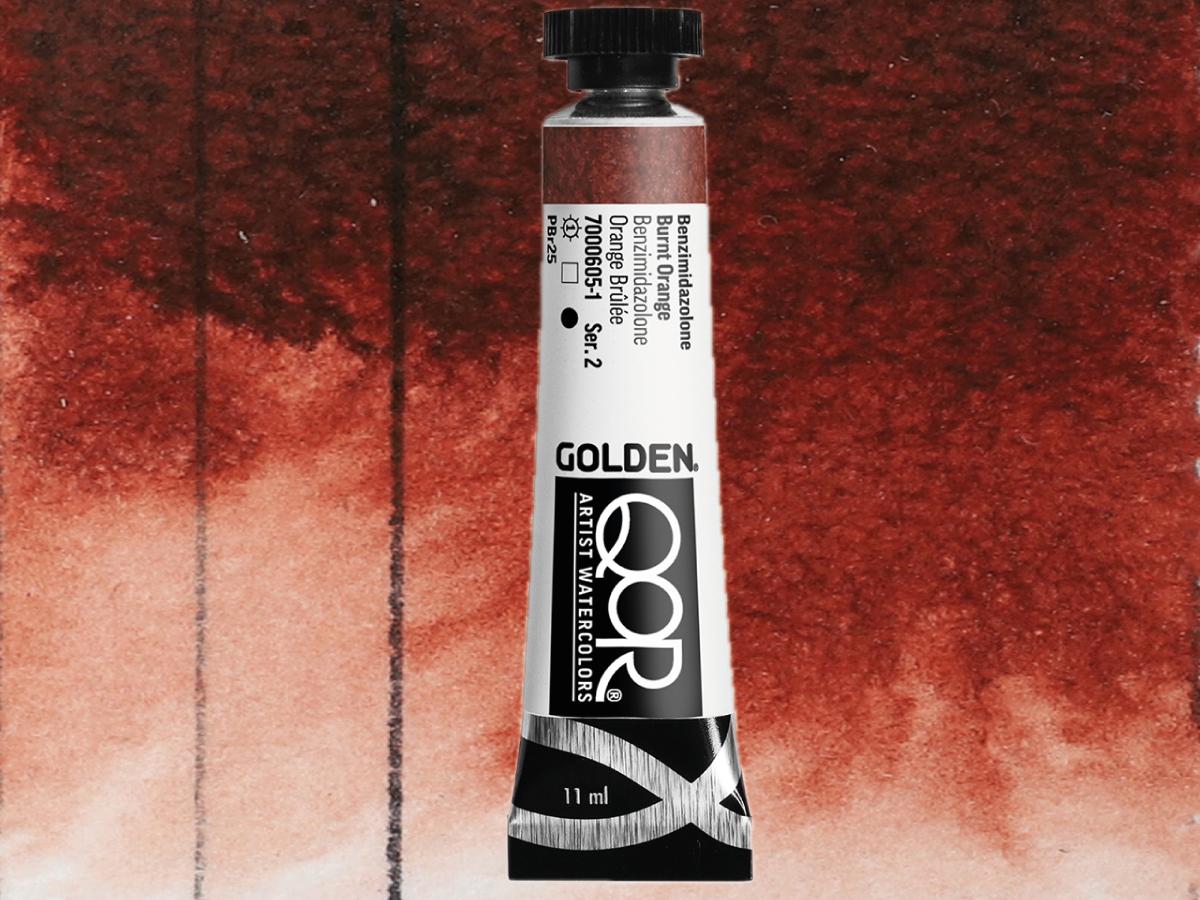 GOLDEN QOR WATERCOLOR 11ML SERIE 2 BENZIMIDAZOLONE BURNT ORANGE 605 1