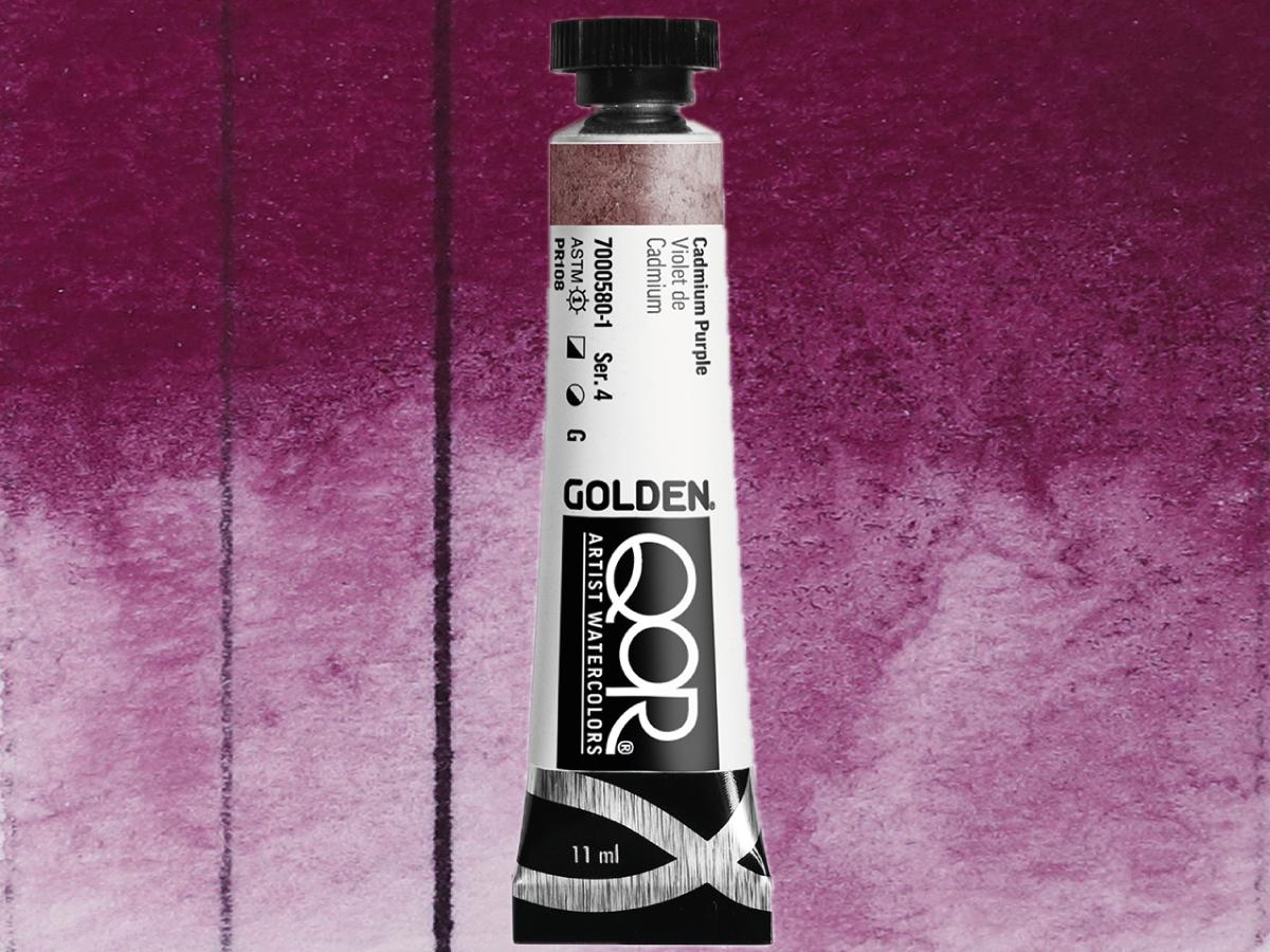 GOLDEN QOR WATERCOLOR 11ML SERIE 4 CADMIUM PURPLE 580 1