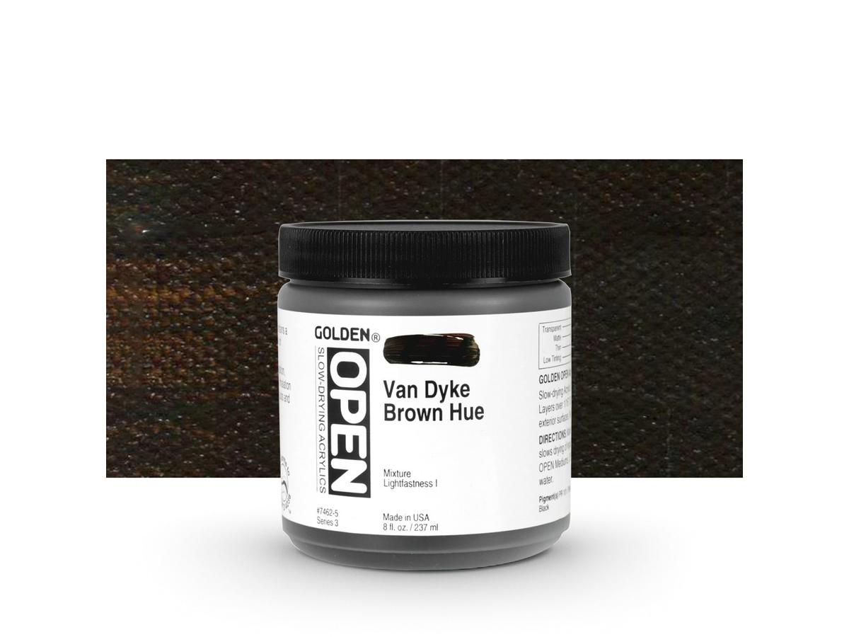 GOLDEN OPEN ACRYLIC 237ML 7462 S3 OPEN VANDYKE BROWN HUE 1
