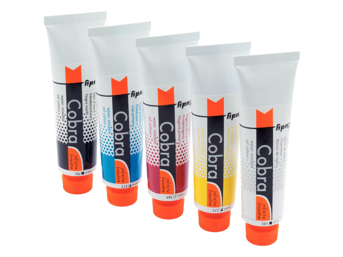 COBRA STUDY WASSERLÖSLICHE ÖLFARBEN SET 5X40ML  1