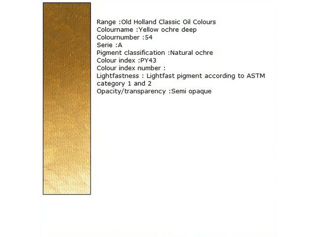 OLD HOLLAND ÖLFARBE A054 40ML YELLOW OCHRE DEEP 1