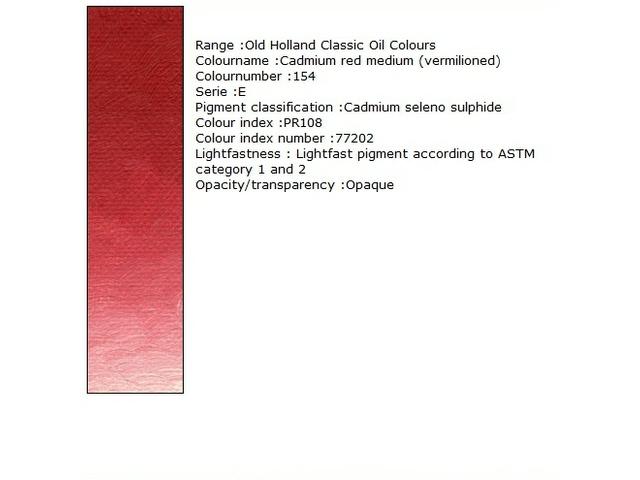 OLD HOLLAND ÖLFARBE E154 125ML CADMIUM RED MEDIUM (VERMILIONED) 1